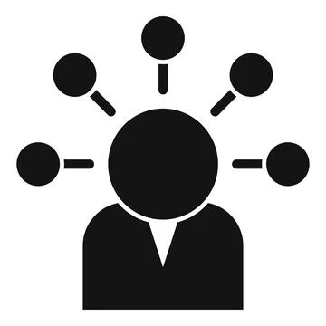 Person case choice icon simple vector. Business data Stock-Illustration
