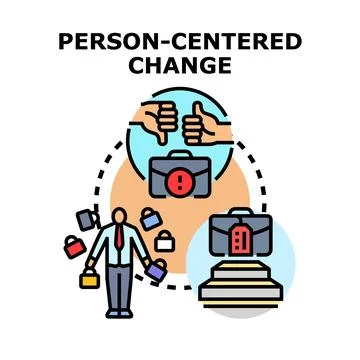 Person centered change vector art concept illustration 库存插图