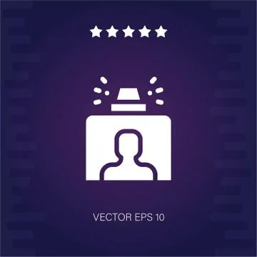 Person check vector icon Stock Illustration