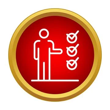 Person checking off completed tasks on a checklist Stock Illustration