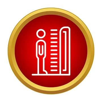 Person checking height on wall growth chart Stock Illustration