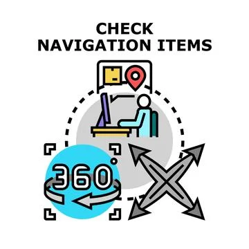 Person checking navigation items and expanding digital content Illustrazione stock
