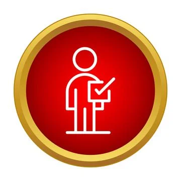 Person checking profile, verifying candidate credentials concept イラスト素材
