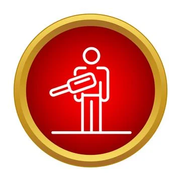 Person checking security with metal detector wand icon Illustrazione stock