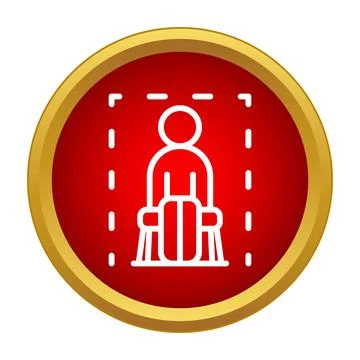 Person checking security scanner for airport travel safety 库存插图