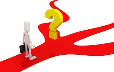 Person chooses the path Stock Illustration