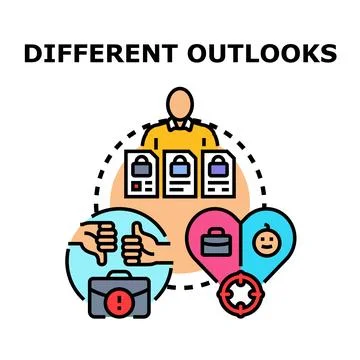 Person choosing between different career and life priorities Stock Illustration