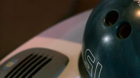 A person choosing a bowling ball Stock Footage