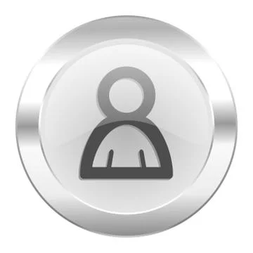 Person chrome web icon isolated. Stock Illustration