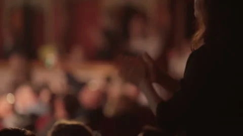 Person Clapping in Audience at Live Event Stock Footage 335509381
