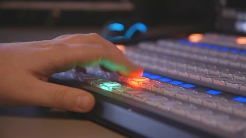 Person clicking on buttons to select camera Stock Footage 87121425