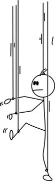 Person climbing vertical structure Vector 스톡 일러스트