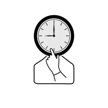 Person with a clock Stock Illustration