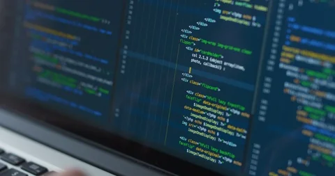 Person Coding on Laptop Stock Footage 101217214
