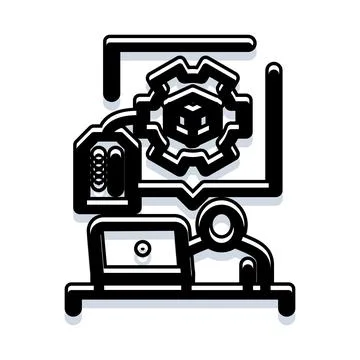 Person coding software program development using a laptop Stock Illustration