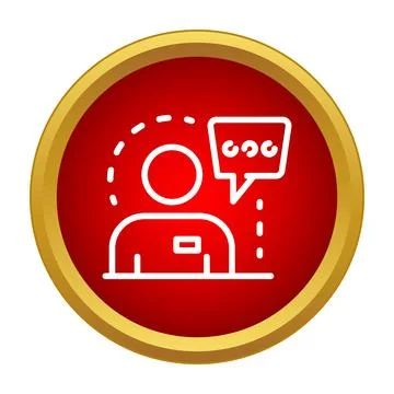 Person communicating speech message bubble concept icon Stock Illustration