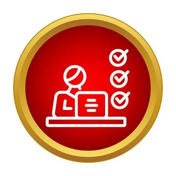 Person completing tasks and checking off a digital checklist Stock Illustration