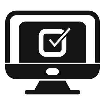 Person computer commerce icon simple vector. Online business Stock-Illustration