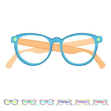 Person computer glasses vector cartoon graphic Stock Illustration