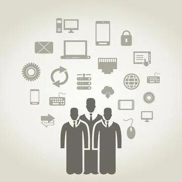 Person the computer Stock Photos