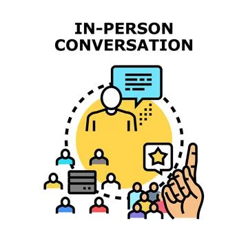 In person conversation concept for networking and communication Stock Illustration