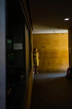 Person in the corridor Stock Photos