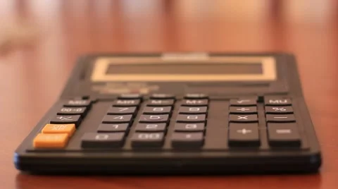Person counting on calculator Stock-Footage 56910134
