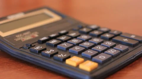 Person counting on calculator Stock Footage 62246786