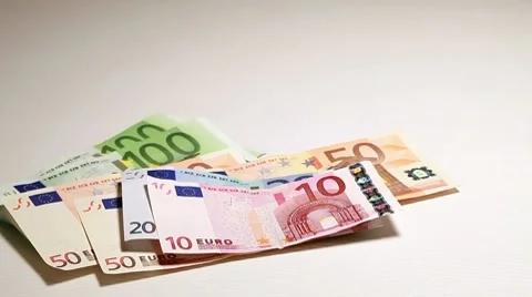 Person counting money Stock Footage