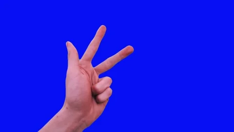 Person counting from one to five using hand gestures Stock Footage 347148810