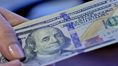 A person counts money Video stock 47111545