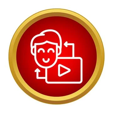 Person creating and streaming video content online Stockillustratie