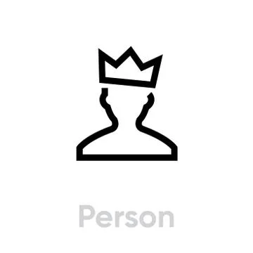 Person Customer icon. Editable Line Vector. Stock Illustration