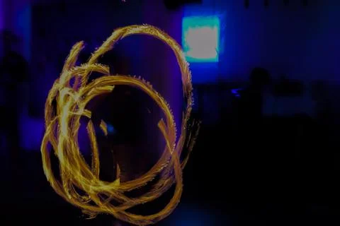 Person dancing with fire Stock Photos