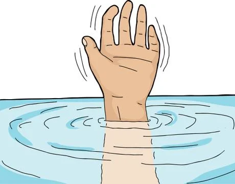 Person in danger Stock Illustration