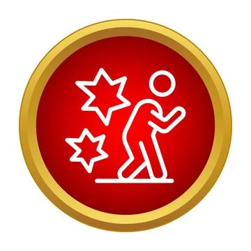Person defending against attack, self protection icon concept Stock Illustration