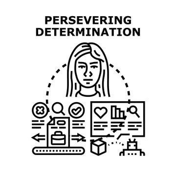 Person demonstrating persevering determination in workflow process optimizati イラスト素材