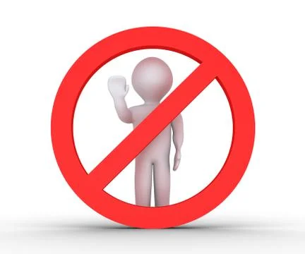 Person denies access Stock Illustration