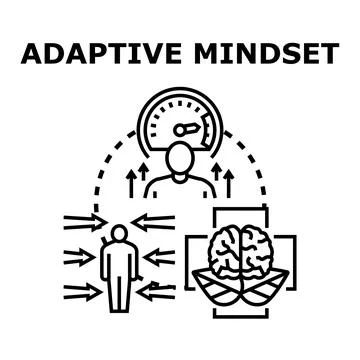 Person developing adaptive mindset for changing environment Stock-Illustration
