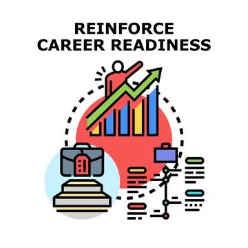 Person developing career path for readiness success イラスト素材