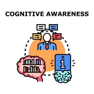 Person developing cognitive awareness and knowledge processing information イラスト素材