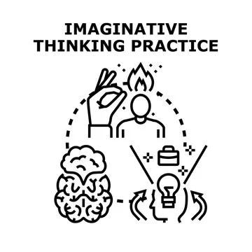 Person developing creative thinking and problem solving skills Stock Illustration