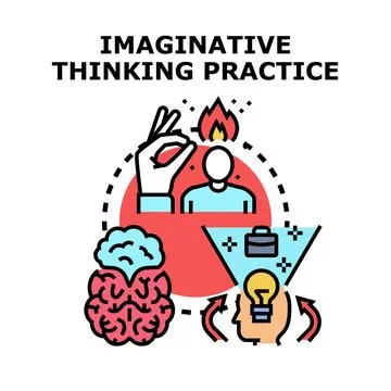 Person developing creative thinking and problem solving skills 库存插图