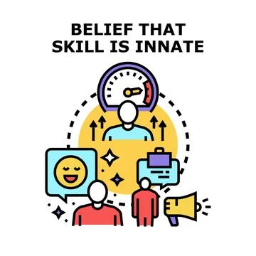 Person developing innate skill and ability concept Stock Illustration