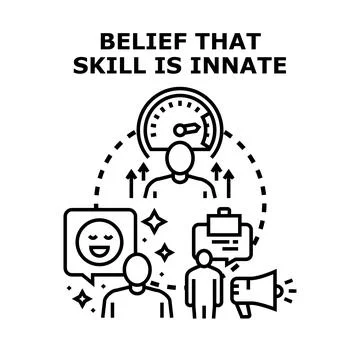 Person developing innate skill and ability concept Illustrazione stock