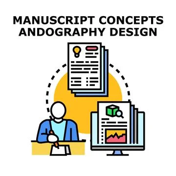 Person developing manuscript concepts and graphic design イラスト素材