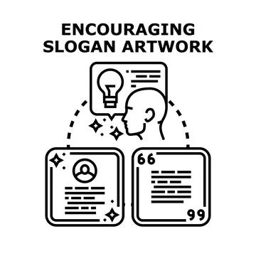 Person developing a new business idea or slogan Stock-Illustration