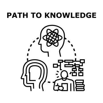 Person developing new ideas and gaining knowledge Stock Illustration
