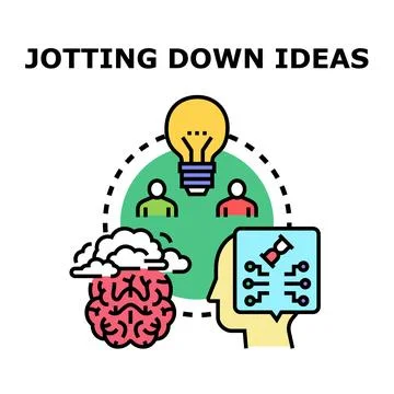 Person developing new ideas and creative thinking process 스톡 일러스트
