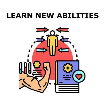 Person developing new strengths and learning abilities Ilustração Stock